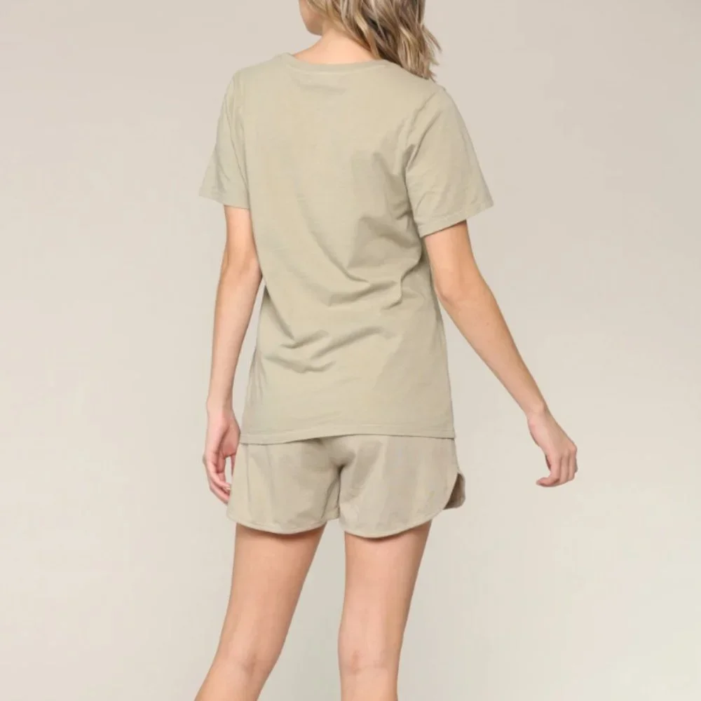 NWT Filosofia 30's Classic Cotton Tee in Olive - Picture 3 of 6